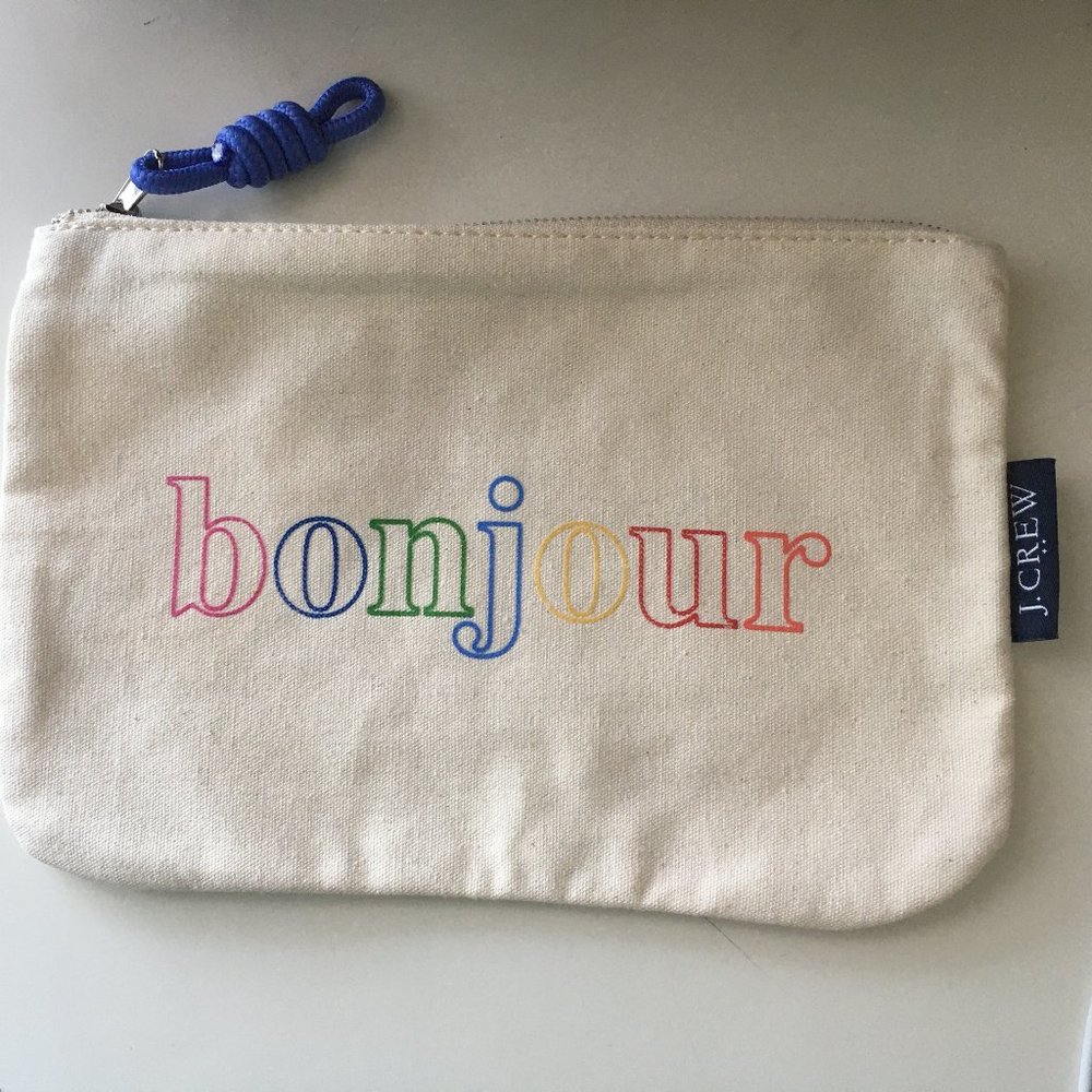 J. Crew French Cosmetic/ Pencil Case